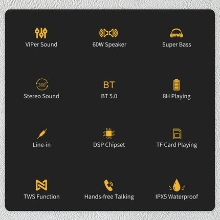 XDOBO X8 60W Wireless Bluetooth Speaker Outdoor Subwoofer Support TWS & TF Card, X8