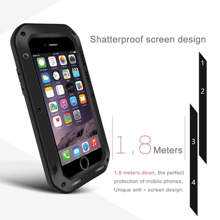LOVE MEI für iPhone 7 Professionelle und leistungsstarke staubdichte, stoßfeste und rutschfeste Metallschutzhülle