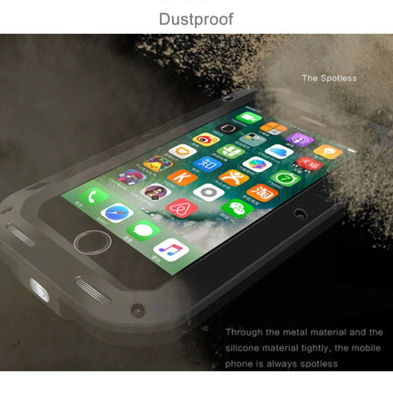 LOVE MEI für iPhone 7 Professionelle und leistungsstarke staubdichte, stoßfeste und rutschfeste Metallschutzhülle