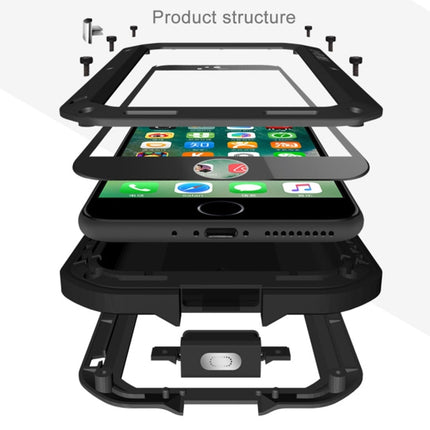 LOVE MEI für iPhone 7 Professionelle und leistungsstarke staubdichte, stoßfeste und rutschfeste Metallschutzhülle