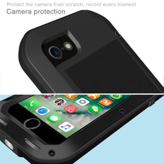 LOVE MEI para iPhone 7 Estuche protector de metal antideslizante, profesional, potente y a prueba de polvo y golpes