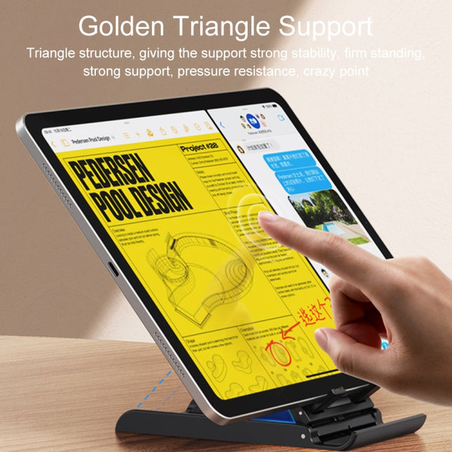 USAMS US-ZJ073 Retractable Folding Desktop Tablet Phone Holder, US-ZJ073