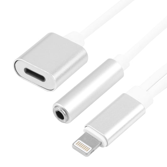 10cm 8 Pin Female & 3.5mm Audio Female to 8 Pin Male Charger Adapter Cable, Support All iOS System