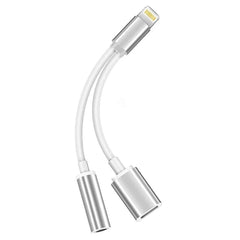 10cm 8 Pin Female & 3.5mm Audio Female to 8 Pin Male Charger Adapter Cable, Support All iOS System