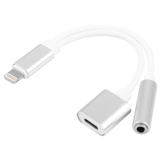 10cm 8 Pin Female & 3.5mm Audio Female to 8 Pin Male Charger Adapter Cable, Support All iOS System