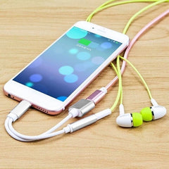 10cm 8 Pin Female & 3.5mm Audio Female to 8 Pin Male Charger Adapter Cable, Support All iOS System