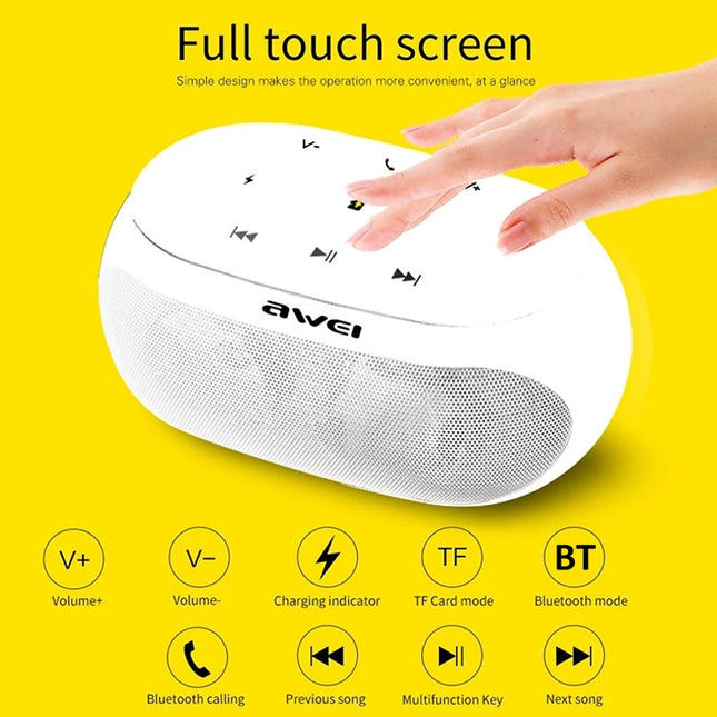 awei Y200 Wireless Bluetooth Speaker with Touch Buttons, Support Aux Line and TF Card, Y200