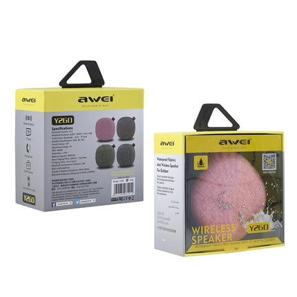 awei Y260 Mini Portable Wireless Bluetooth Speaker IPX4 Waterproof, Built-in Mic, Support TF Card, Y260