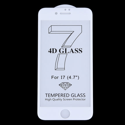 For iPhone 7 0.3mm 9H Surface Hardness 4D Curved Edge Full Screen Tempered Glass Screen Protector