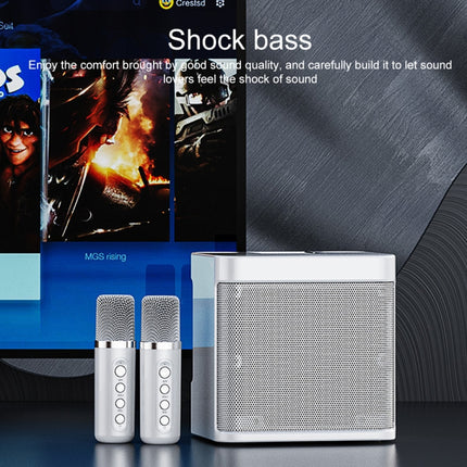 YS-203 Bluetooth-Karaoke-Lautsprecher, kabelloses Mikrofon, YS-203 (Schwarz), YS-203 (Rot), YS-203 (Silber)