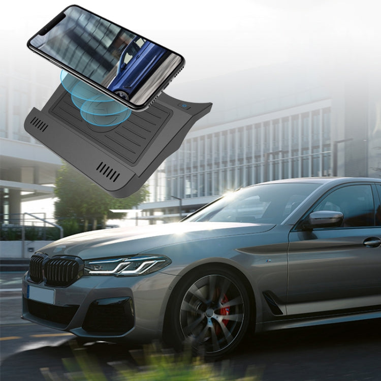 10W Car Fast Charging Wireless Charger for BMW 5 Series 2017-2021 / 6 Series 2018-2019, Left Driving, For BMW 5 Series 2017-2021