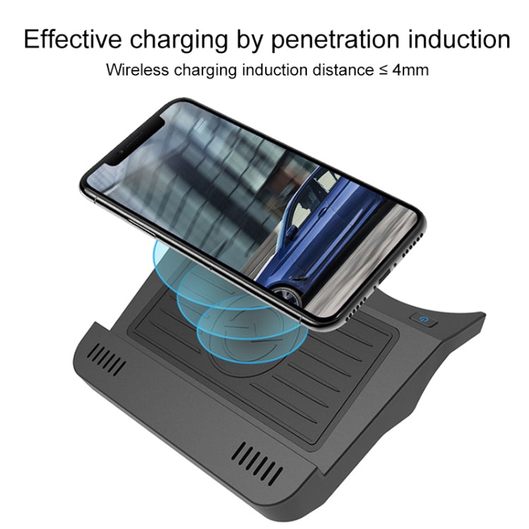 10W Car Fast Charging Wireless Charger for BMW 5 Series 2017-2021 / 6 Series 2018-2019, Left Driving, For BMW 5 Series 2017-2021