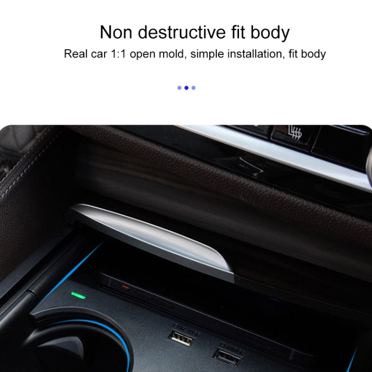 10W Car Fast Charging Wireless Charger for BMW 5 Series 2017-2021 / 6 Series 2018-2019, Left Driving, For BMW 5 Series 2017-2021