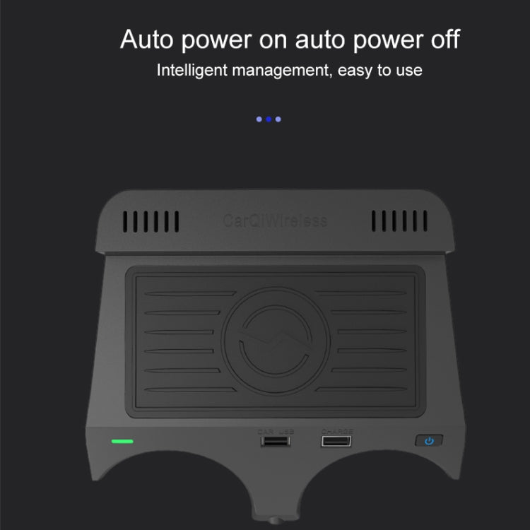 10W Car Fast Charging Wireless Charger for BMW 5 Series 2017-2021 / 6 Series 2018-2019, Left Driving, For BMW 5 Series 2017-2021