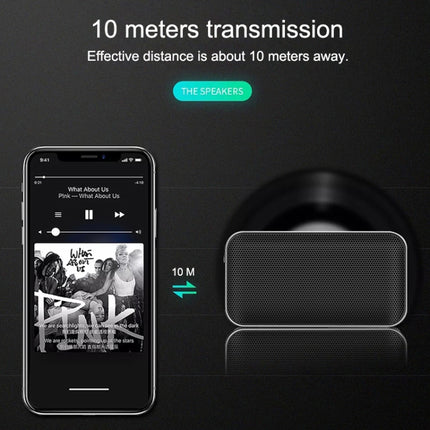 BT209 Tragbarer, ultradünner, kabelloser Mini-Bluetooth-Lautsprecher für den Außenbereich, unterstützt TF-Karte und Freisprechfunktion, Silber, Schwarz