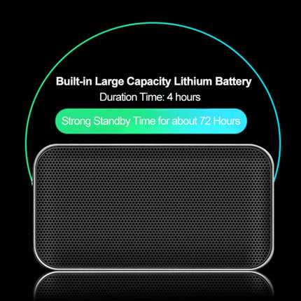 BT209 Tragbarer, ultradünner, kabelloser Mini-Bluetooth-Lautsprecher für den Außenbereich, unterstützt TF-Karte und Freisprechfunktion, Silber, Schwarz