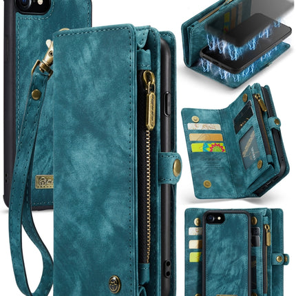 CaseMe for  iPhone 8 & 7  Multifunctional Leather Billfold with Detachable Magnetic PC Back Protective Case & Holder & 10 Card Slots & 3 Cash Slots & 1 Zipper Wallet & 2 Photo Frames & 3 Magnetic Clasps, For iPhone 8 & 7, For 8 & 7