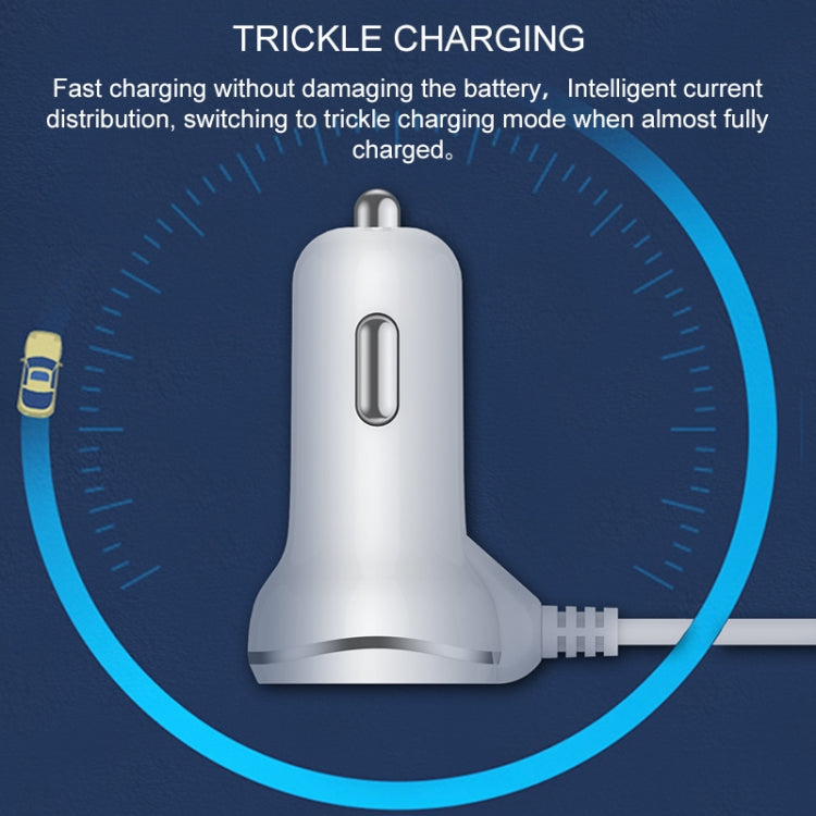 WK WP-C24 3.1A Explore The 3-in-1 Free Edition 8 Pin / Micro USB / USB-C / Type-C Data Cable + USB Car Charger, WP-C24