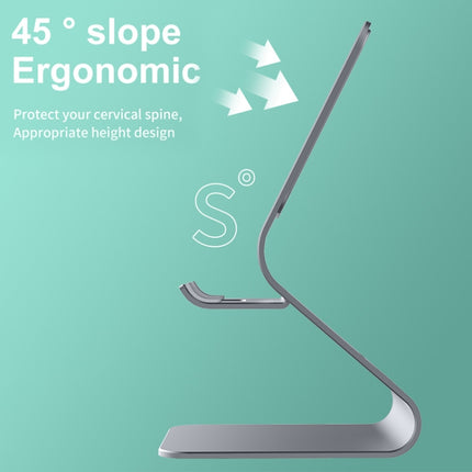 Soporte de escritorio multifuncional de metal universal para teléfono móvil o tableta con espejo de maquillaje