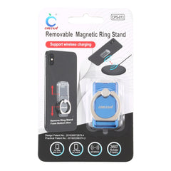 CPS-013 360 Degrees Rotate Freely Removable Magnetic Ring Stand Phone Holder, Support Wireless Charging