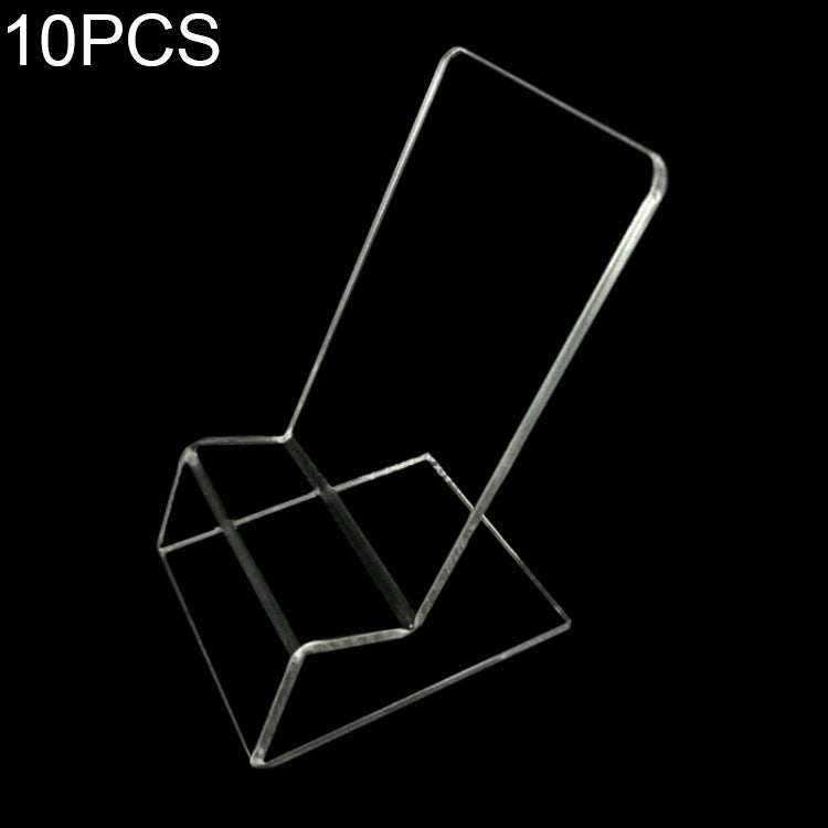 10 PCS Acrylic Mobile Phone Display Stand Holder, 10 PCS(Transparent)