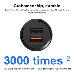 Original Huawei P0006 Dual USB Interface Super Fast Charging Car Charger (Max 66W), P0006