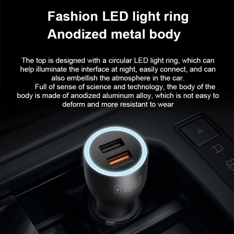 Original Huawei P0006 Dual USB Interface Super Fast Charging Car Charger (Max 66W), P0006