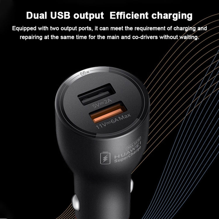 Original Huawei P0006 Dual USB Interface Super Fast Charging Car Charger (Max 66W), P0006
