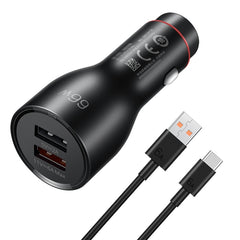 Original Huawei P0006 Dual USB Interface Super Fast Charging Car Charger (Max 66W), P0006