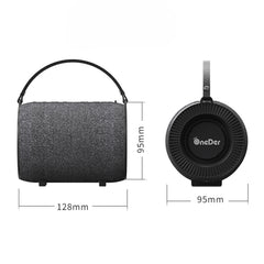 Altavoz Bluetooth inalámbrico portátil para exteriores Oneder V3, compatible con manos libres, FM, tarjeta TF, AUX y unidad USB