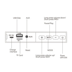 Altavoz Bluetooth inalámbrico portátil para exteriores Oneder V3, compatible con manos libres, FM, tarjeta TF, AUX y unidad USB