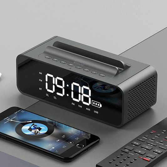 Oneder V06 Smart Sound Box Wireless Bluetooth Speaker, LED Screen Alarm Clock, Support Hands-free & FM & TF Card & AUX & USB Drive