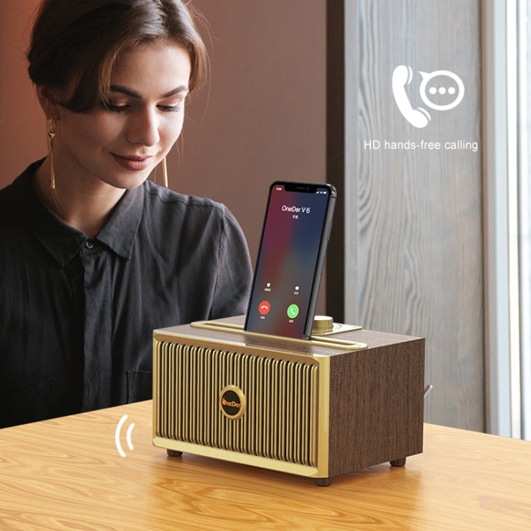 Tragbarer kabelloser Bluetooth-Lautsprecher Oneder V6, unterstützt Freisprecheinrichtung, FM, TF-Karte, AUX und USB-Laufwerk