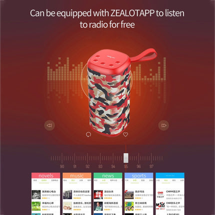 ZEALOT S35 Tragbarer, kabelloser Stereo-Bluetooth-Lautsprecher mit starkem Bass und eingebautem Mikrofon, unterstützt Freisprechanrufe, TF-Karte und AUX