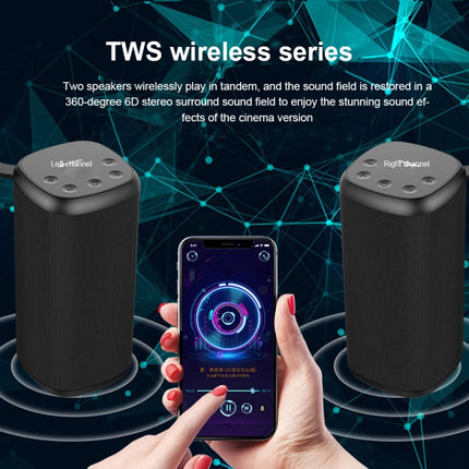 ZEALOT S35 Tragbarer, kabelloser Stereo-Bluetooth-Lautsprecher mit starkem Bass und eingebautem Mikrofon, unterstützt Freisprechanrufe, TF-Karte und AUX