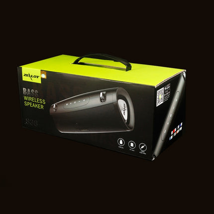 ZEALOT S38 Tragbarer Subwoofer, kabelloser Bluetooth-Lautsprecher mit eingebautem Mikrofon, unterstützt Freisprechanrufe, TF-Karte und AUX