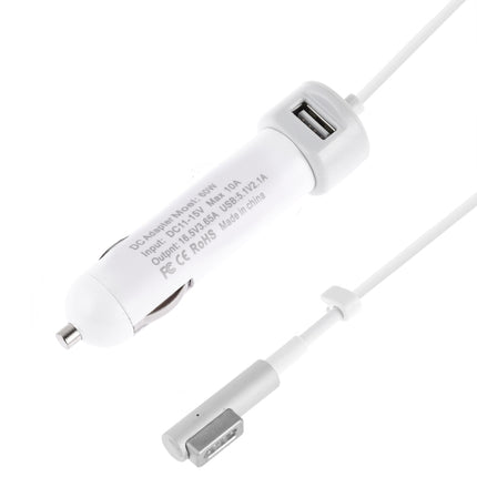60W 5.1V 2.1A USB Interface Car Charger with 16.5V 3.65A L MagSafe Interface Data Cable