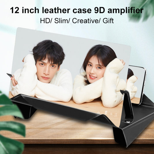 12 Zoll Ledertasche 9D HD Handy-Bildschirmverstärker