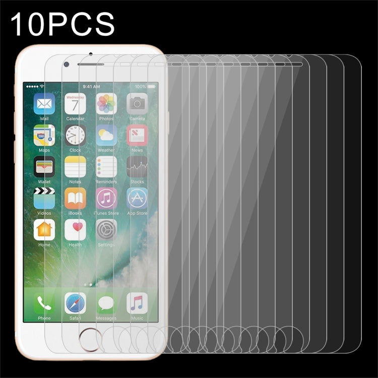 10 PCS for iPhone 8 Plus & iPhone 7 Plus 0.26mm 9H Surface Hardness 2.5D Explosion-proof Tempered Glass Non-full Screen Film, For 8 Plus & iPhone 7 Plus