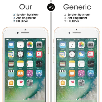 For iPhone 8 Plus & iPhone 7 Plus 0.26mm 9H Surface Hardness 2.5D Explosion-proof Tempered Glass Non-full Screen Film, For 8 Plus & iPhone 7 Plus
