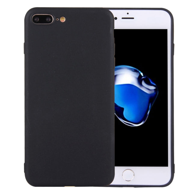 Für iPhone 8 Plus &amp; 7 Plus einfarbige TPU-Schutzhülle ohne rundes Loch