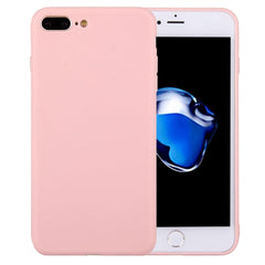 For iPhone 8 Plus & 7 Plus   Solid Color TPU Protective Case Without Round Hole