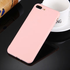 For iPhone 8 Plus & 7 Plus   Solid Color TPU Protective Case Without Round Hole