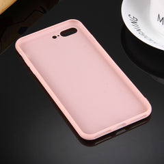 For iPhone 8 Plus & 7 Plus   Solid Color TPU Protective Case Without Round Hole