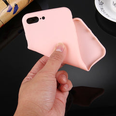 For iPhone 8 Plus & 7 Plus   Solid Color TPU Protective Case Without Round Hole