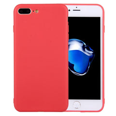 For iPhone 8 Plus & 7 Plus   Solid Color TPU Protective Case Without Round Hole