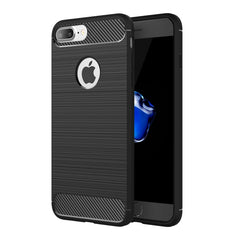 For iPhone 7 Plus Brushed Texture Fiber TPU Rugged Armor Protective Case, For 7 Plus, For iPhone 7 Plus, For 8P & 7P