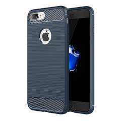 For iPhone 7 Plus Brushed Texture Fiber TPU Rugged Armor Protective Case, For 7 Plus, For iPhone 7 Plus, For 8P & 7P