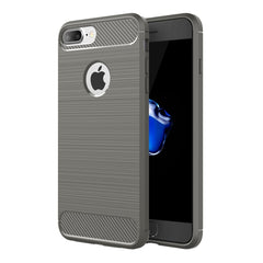 For iPhone 7 Plus Brushed Texture Fiber TPU Rugged Armor Protective Case, For 7 Plus, For iPhone 7 Plus, For 8P & 7P