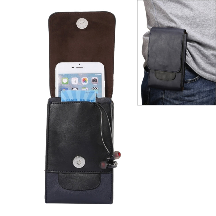 6,3 Zoll und darunter Universelle Crazy Horse Texture 3 Beutel Vertikales Flip-Lederetui mit Gürtelloch und Kletterschnalle für Galaxy Note 8, Sony, Huawei, Meizu, Lenovo, ASUS, Cubot, Oneplus, Oukitel, Xiaomi, DOOGEE, Vkworld und andere Smartphones